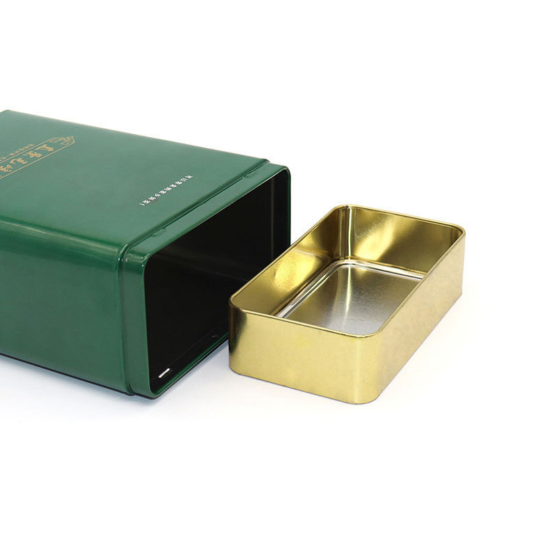 Multi-use Tea Canister Empty Airtight Smell Proof Grade Food Herb Stash Box Square Metal Tin Box with Lid