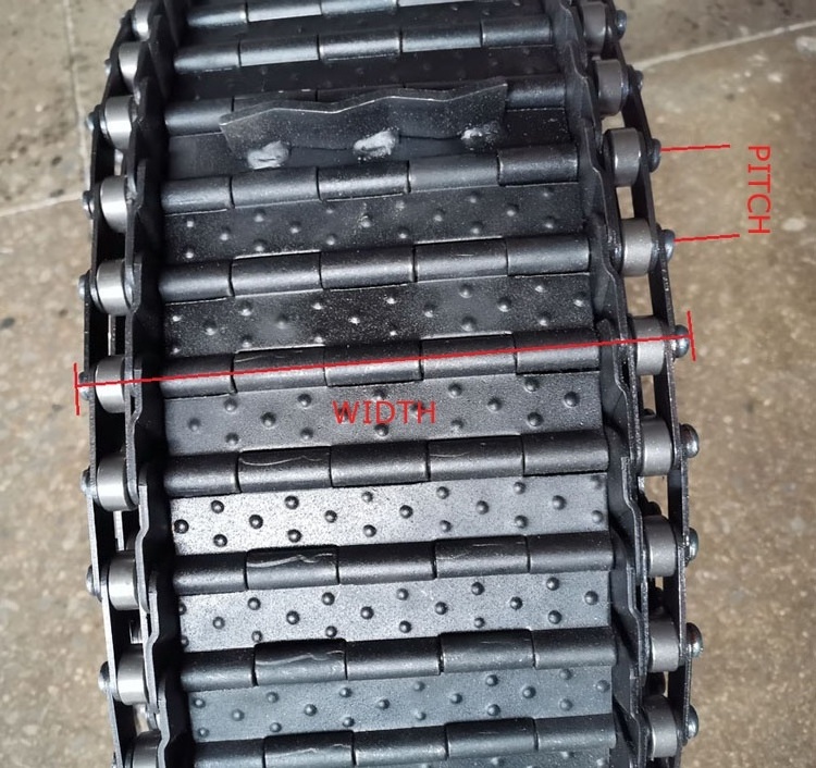 Pitch 38.1mm transportband roller chain conveyor hinged belting conveyor belt metal chip conveyor chain