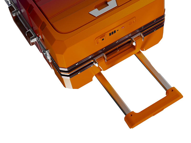 New Arrival Vintage Multifunctional Abs Aluminum Luggage Hardside Trolley Case Travel Luggage Suitcase With Cup Holder