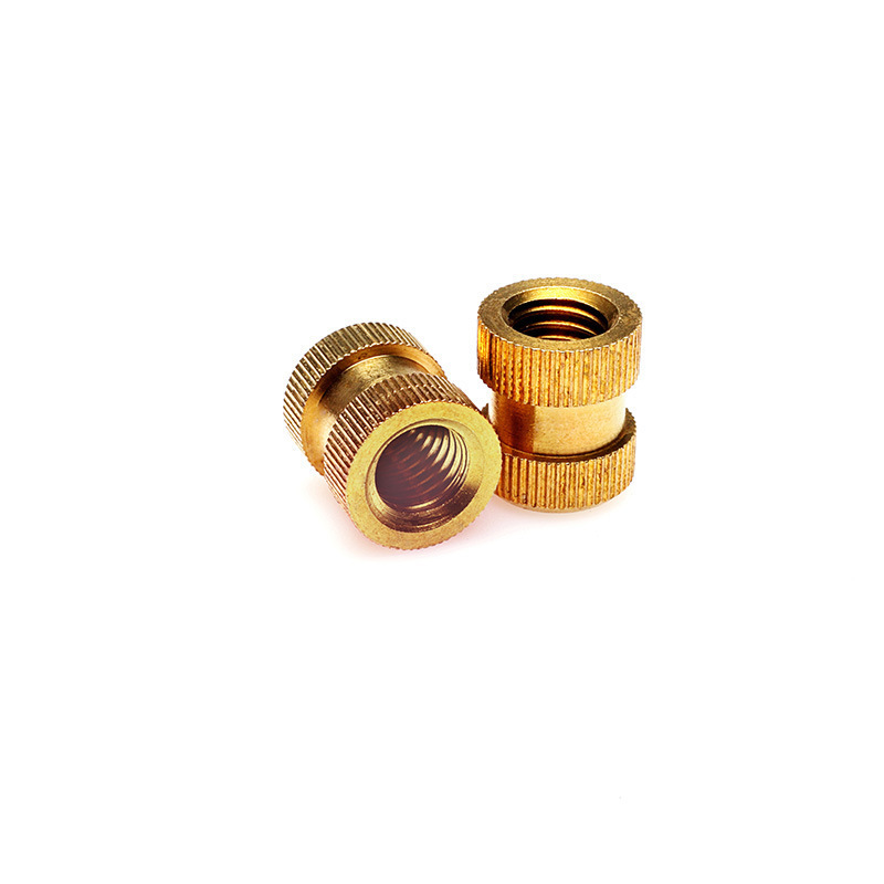 Factory Production M1 M2 M3 M4 Furniture Copper Thread Knurled Yellow Brass Insert Nut