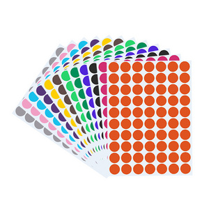 A5 color dot sticker office closure stickers classification marks round  handwritten  warehouse color classification labels