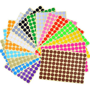 Processing dot color stickers rework rework mark A5 dot stickers copperplate paper round self-adhesive labels