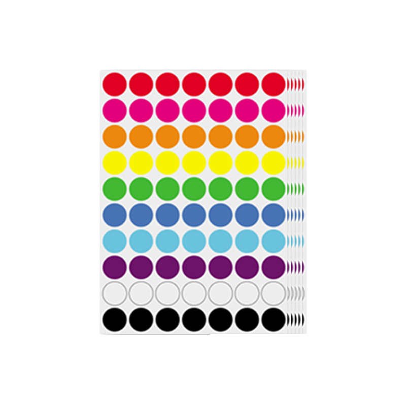 Printed  Custom Polka Dots Wall Sticker Roll Private Design Blank Vinyl Logo Round Colorful Multi  Small Dot Stickers