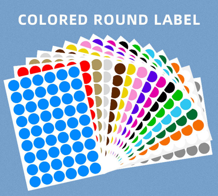 A5 color dot sticker office closure stickers classification marks round  handwritten  warehouse color classification labels