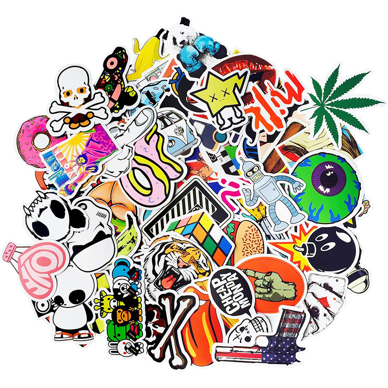 Stickers Custom Brand Logo Die Cut Vinyl Adhesive Paper Printing Waterproof Laptop Stickers Cartoon Stickers