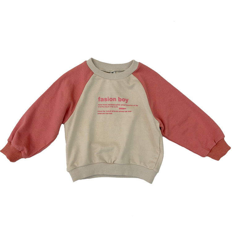 Wholesale autumn and spring fashion simple kids crewneck toddler sweatshirt for boys