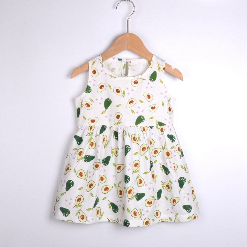 Cotton Infantile Baby Girl Dress Cotton Sleeveless A-Line Dresses Casual Clothing Mini Princess Clothes