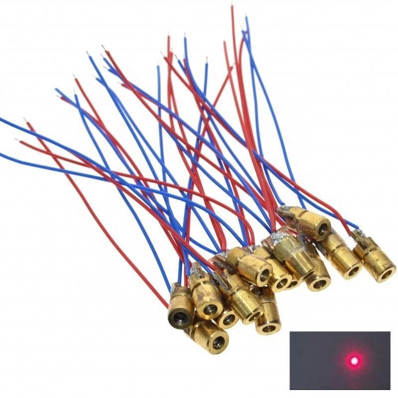 Hot sales 5V 650nm 5mW Adjustable Laser Dot Diode Module Red Sight Copper Head Mini Laser Pointer