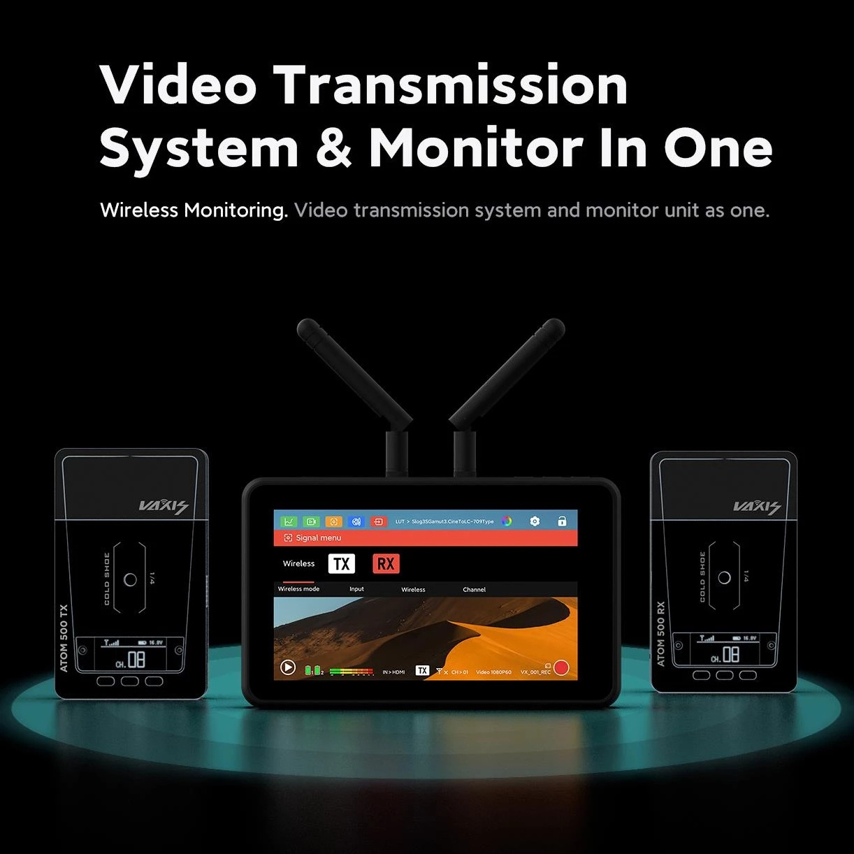 Vaxis A5 Tx Rx Wireless Monitor Integrated 150m Long Range Wireless Video Transimittter System Image Transmitter Receiver