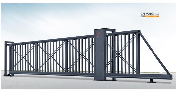 Cantilever Sliding Gates Black Sliding Gate Accessories Automatic Gate for Driveway Aluminum Gate Design For House