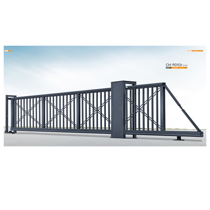 Cantilever Sliding Gates Black Sliding Gate Accessories Automatic Gate for Driveway Aluminum Gate Design For House