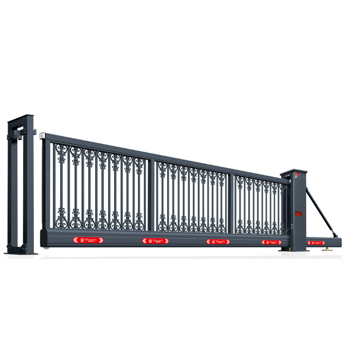 Cantilever Sliding Gates Black Sliding Gate Accessories Automatic Gate for Driveway Aluminum Gate Design For House