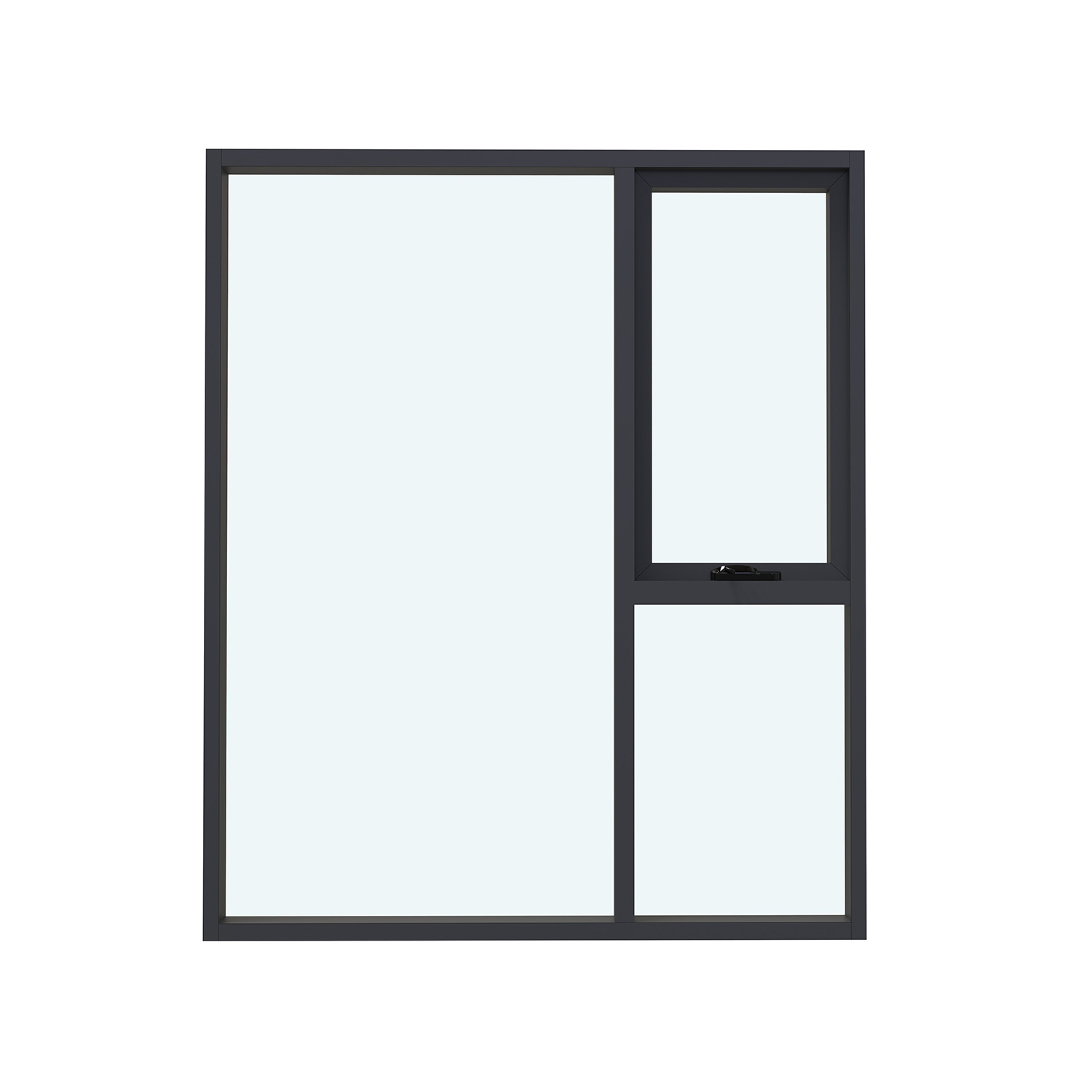 Aluminum Fixed Casement Window Double Glazed Glass Windows And Door Awning Tilt Turn Wood Windows with Stainless Steel Flyscreen