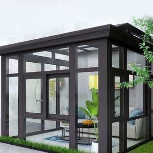 Villa  Garden Free Standing Glass House Sunroom Aluminum Frame Glass House Outdoor Winter Garden Glass Sunroom