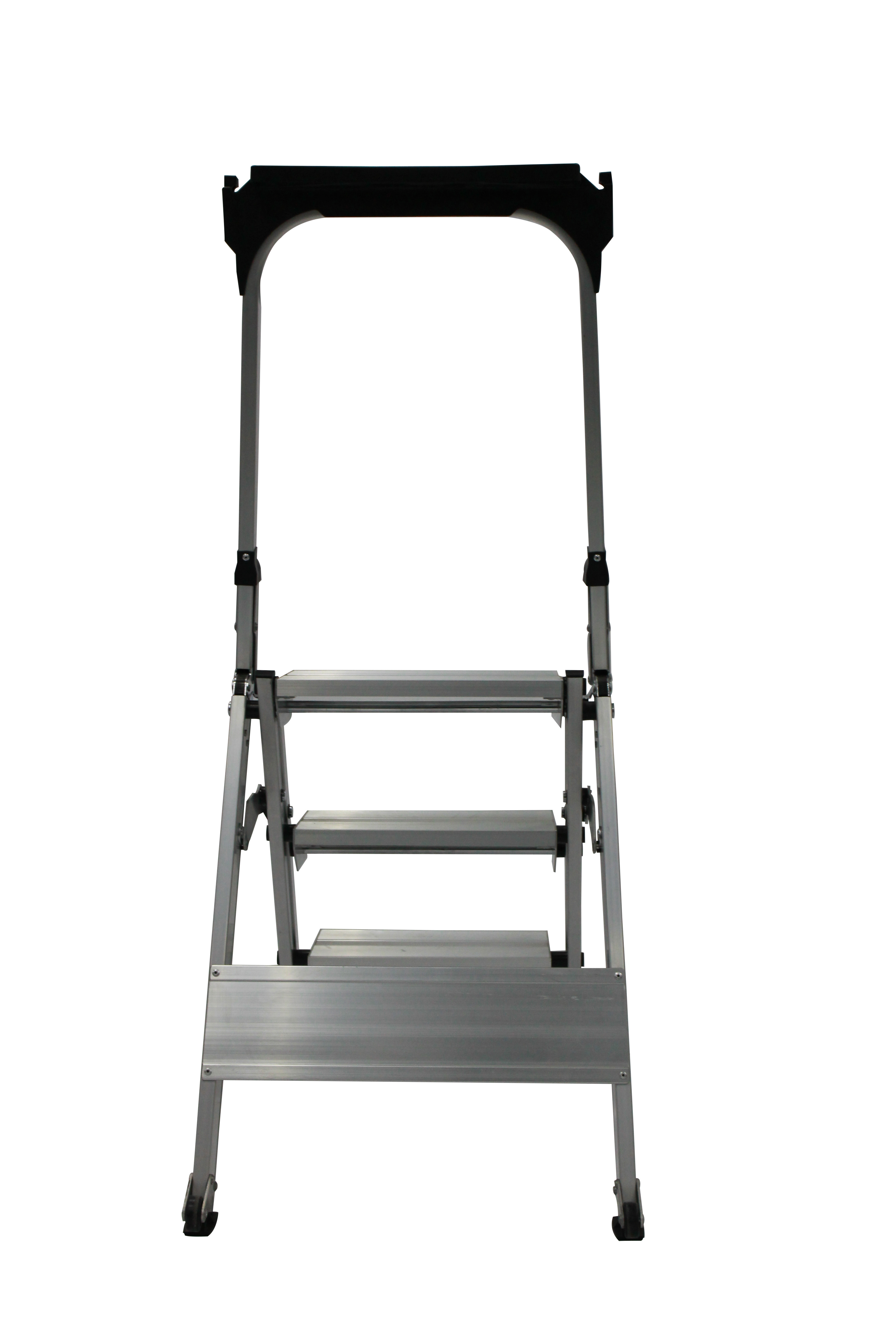 Competitive Price High Safety 3 Steps Modern Good Quality Foldable With Handle Step Ladder Aluminum Ladders