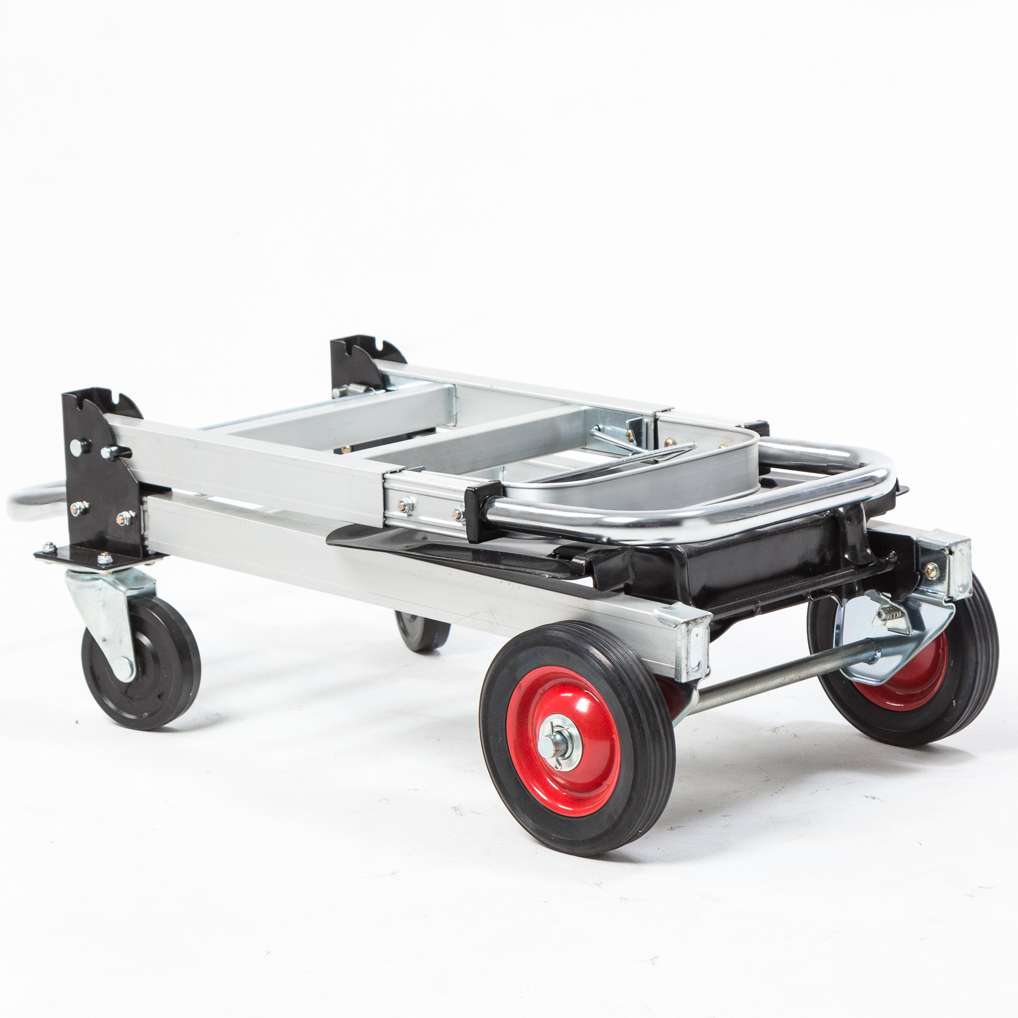 Mopping Trolley Janitor Cart,Collapsible Rolling Crate on Wheels,Warehouse Storage Metal Hand Push Trolley Cart