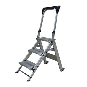 Competitive Price High Safety 3 Steps Modern Good Quality Foldable With Handle Step Ladder Aluminum Ladders