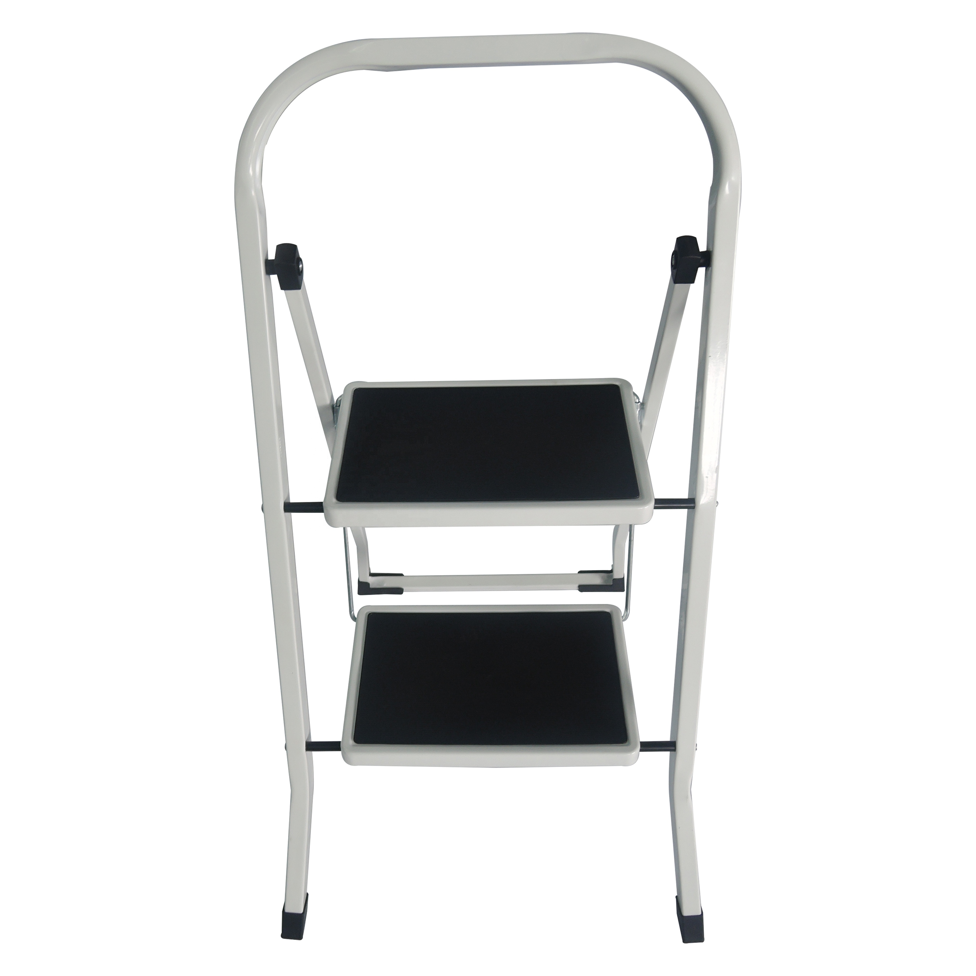 EN131 kitchen small steel foldable stepping ladder stool slim design portable household metal 2 3 step ladder with handrail