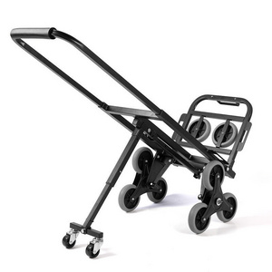 Heavy Duty Hand Truck Three Wheel Stair Climber Truck Trolley Folding Cart Climbing