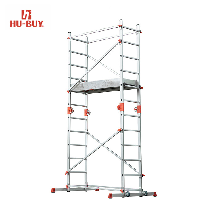 Aluminium Telescopic Ladders Scaffoldings/Foldable Scaffold/Multifunctional Scaffold Tower With Platform for sale