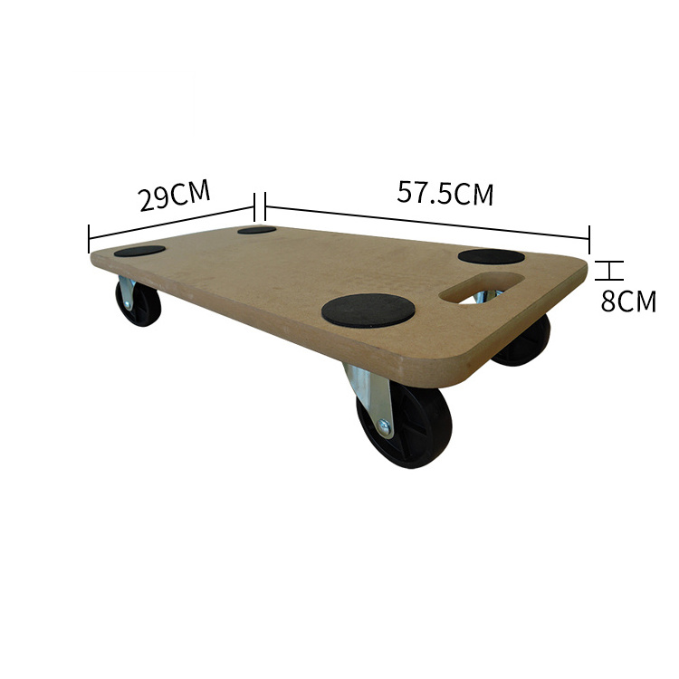 Moving Dolly Furniture Four Wheels Wooden Moving Furniture Dolly Moving Plant Pot Dolly