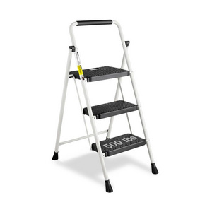 Standing Security Portable Storage Folding  China Factory Household 3 Step Ladder, Foldable Step Steel Ladders