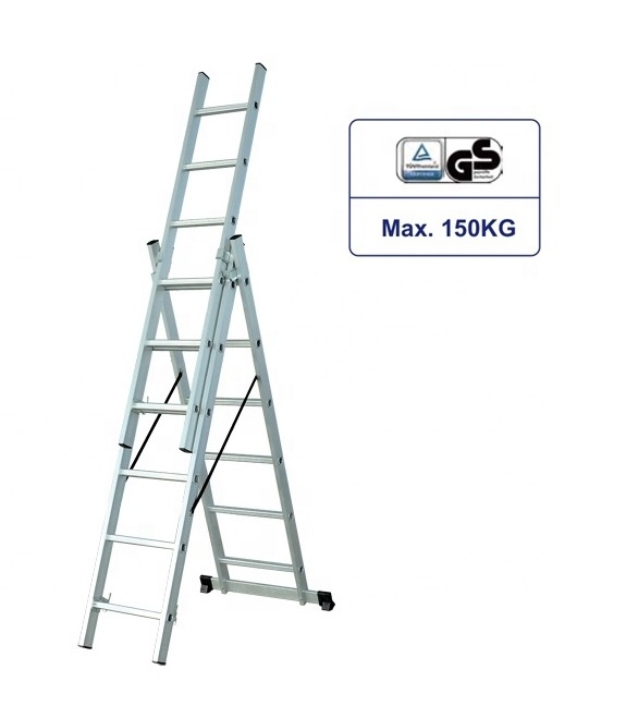 High Quality  GS Extension Lightweight Aluminium Folding  Adjustable and Coordination Ladder