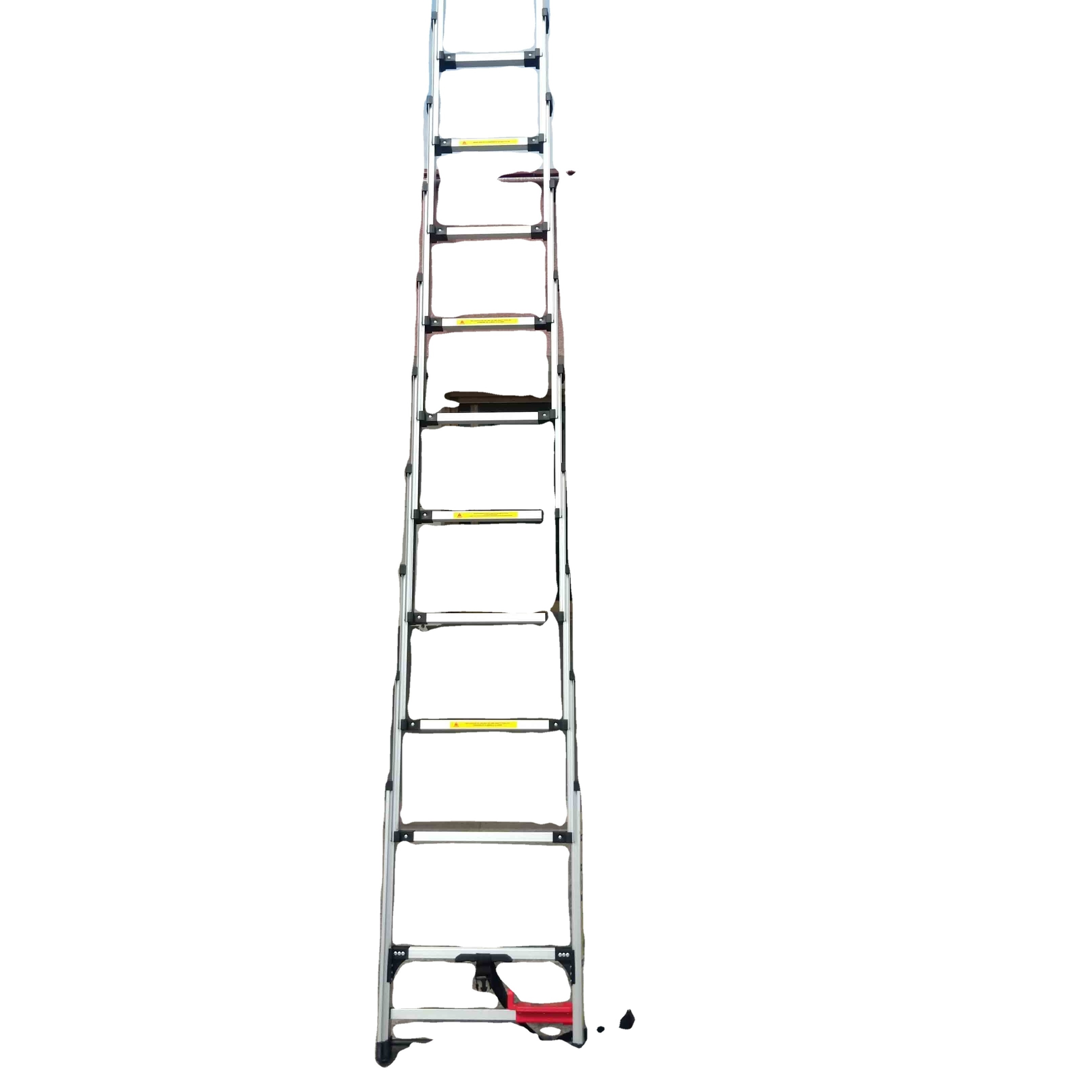 Extension ladder Aluminum Telescopic Ladder Multi-functional Lifting Engineering Stairs Ladder Rack