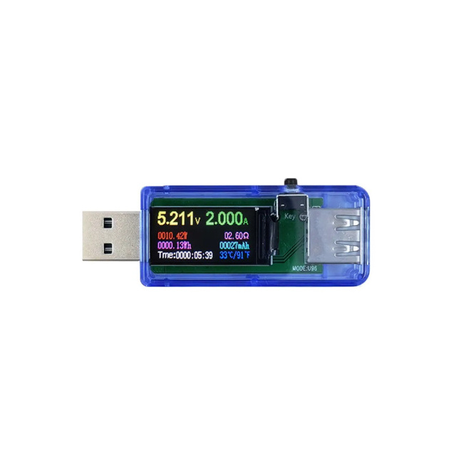 U96P 6.5A 13 in 1 USB Tester DC Digital Voltmeter Amp Voltage Current Volt Ammeter Detector Power Bank Charger Indicator Meter