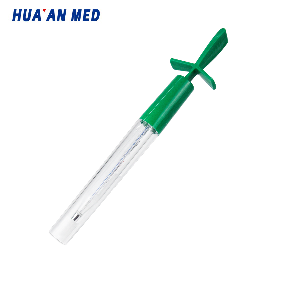 HUAAN MED Oral Armpit Rectal Medical Clinical Gallium Mercury Free Glass Manual Thermometer