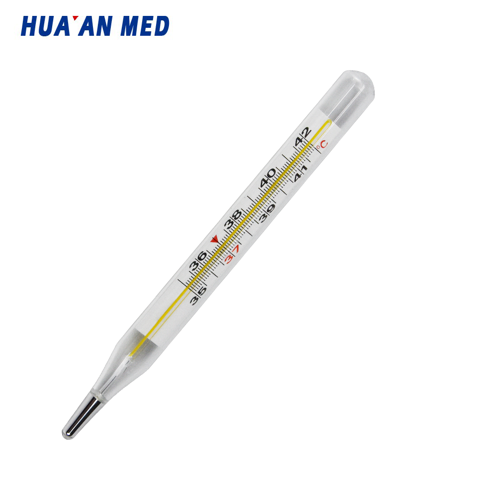 Wholesale Price Easy Shake-Down Non-toxic Oval Shape Ecological Glass Oral Armpit Clinical Medical Galinstan Gallium Thermometer