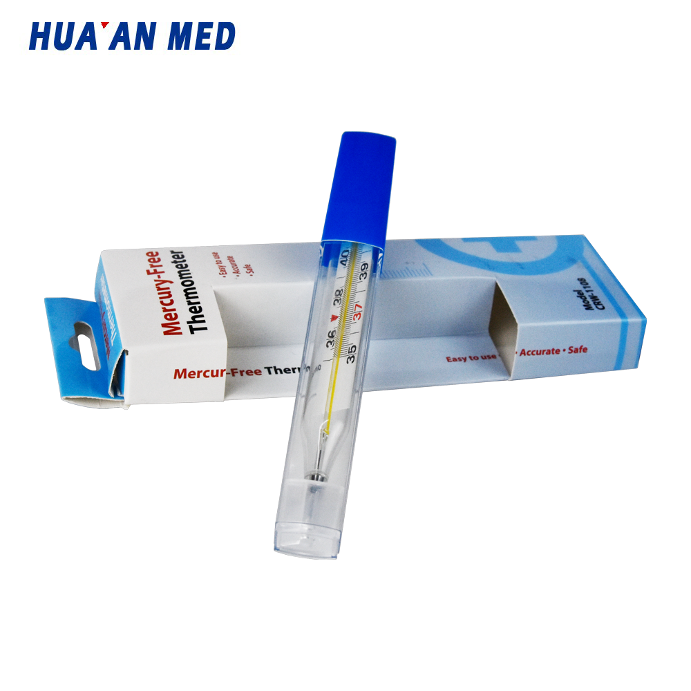 HUA AN MED Brand New Clinical Glass Oral Armpit Gallium Fieberthermometer Mercury Free Thermometer