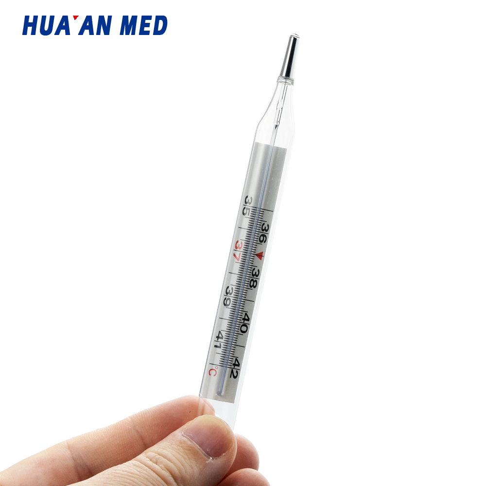 Wholesale Price Easy Shake-Down Non-toxic Oval Shape Ecological Glass Oral Armpit Clinical Medical Galinstan Gallium Thermometer