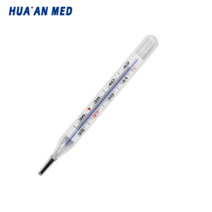 HUAAN MED Oral Armpit Rectal Medical Clinical Gallium Mercury Free Glass Manual Thermometer