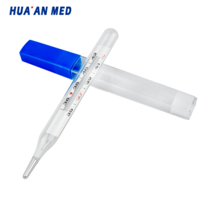 Wholesale Price Easy Shake-Down Non-toxic Oval Shape Ecological Glass Oral Armpit Clinical Medical Galinstan Gallium Thermometer