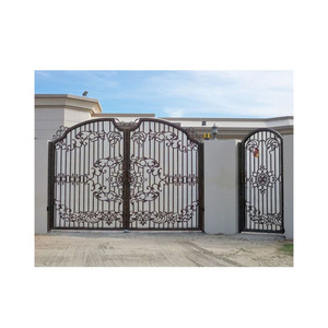 European Manor Outdoor Large Luxury Garden Exterior Metal aluminum Gate Main Gate Design