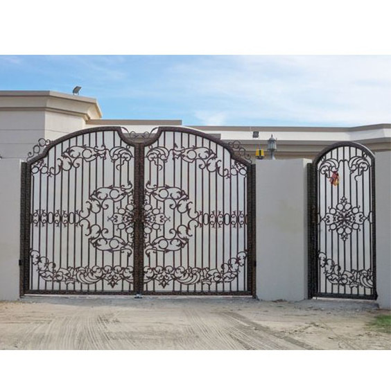 European Manor Outdoor Large Luxury Garden Exterior Metal aluminum Gate Main Gate Design