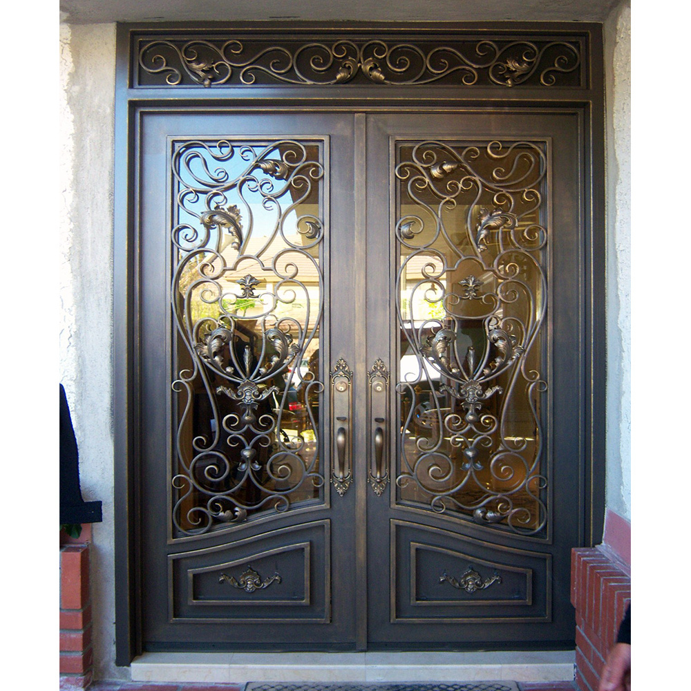 Metal exterior wrought iron door with the best quality