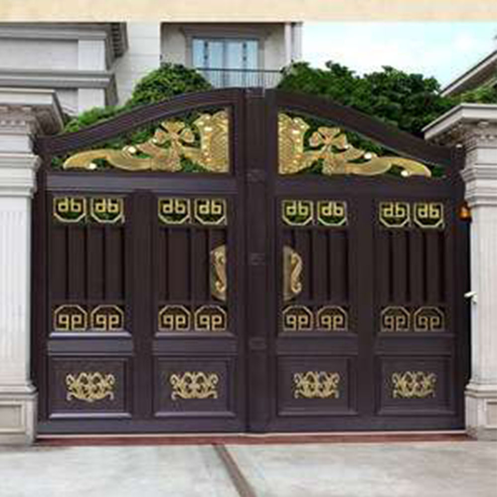 High quality latest main manor gate design front entry doors automatic aluminum driveway swing gates for houses