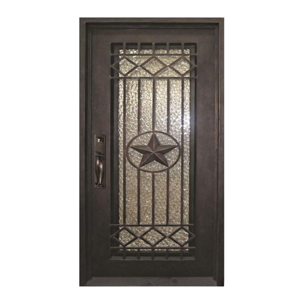 Chinese Metal Doors One Stop Service Decorative Front Double Windows Main Double Door Wooden Exterior Iron French Door