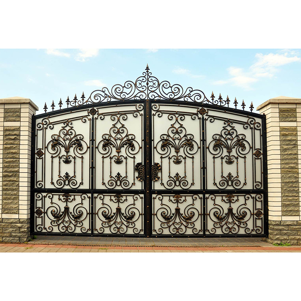 Home Front Gate Design Steel Swing Gate Wrought Iron Fence Gate