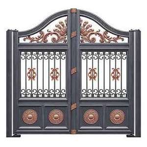 Outdoor Large Luxury Double Main Iron Gates aluminum Gate Pillars Design