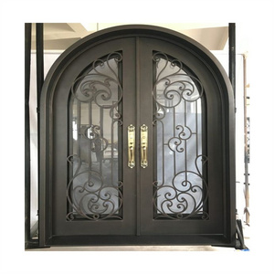 2022 Porte Design Nigeria Steel Interior Front Door Iron Wrought Prices Entrance Door Pivot wrought iron french doors