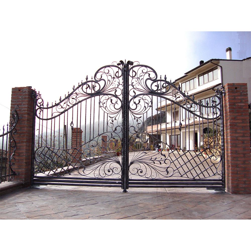 Home Front Gate Design Steel Swing Gate Wrought Iron Fence Gate