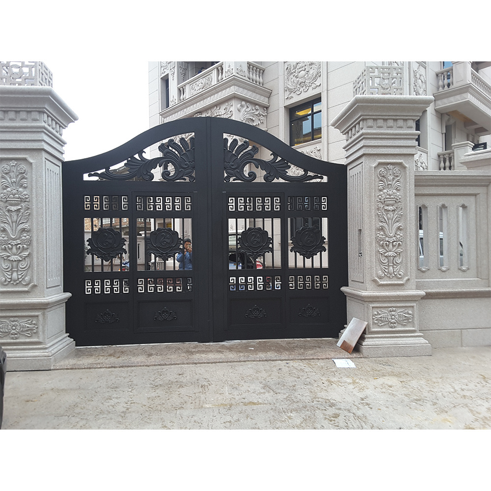 Nigeria Style Grill Colour Garden Factory Steel Safety Fence Single High Quality Wrought Iron Gate Iron Main Designs Gate