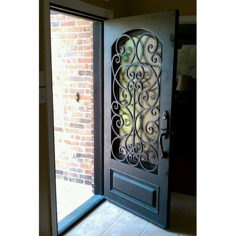 New Products Metal Steel Big Beauty Antique Refined Exterior Security Steel Doors Front Pivot Modern Flat Exterior Door