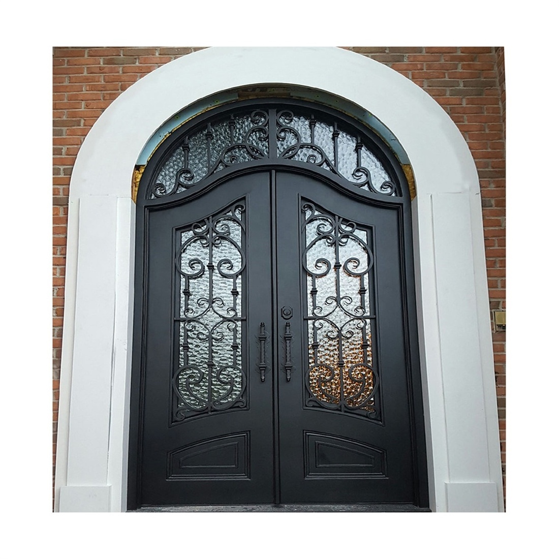 2022 Porte Design Nigeria Steel Interior Front Door Iron Wrought Prices Entrance Door Pivot wrought iron french doors