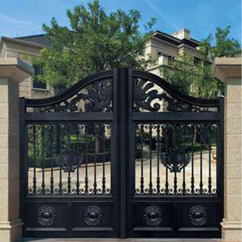 High quality latest main manor gate design front entry doors automatic aluminum driveway swing gates for houses