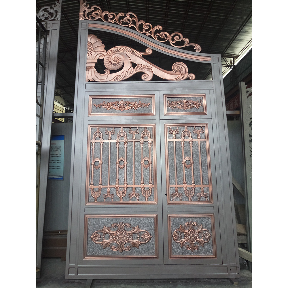 Latest Wall Luxury Electric Automatic Telescopic Sliding Iron Gate Designs Simple Single Main Door Exterior Iron Price Gate