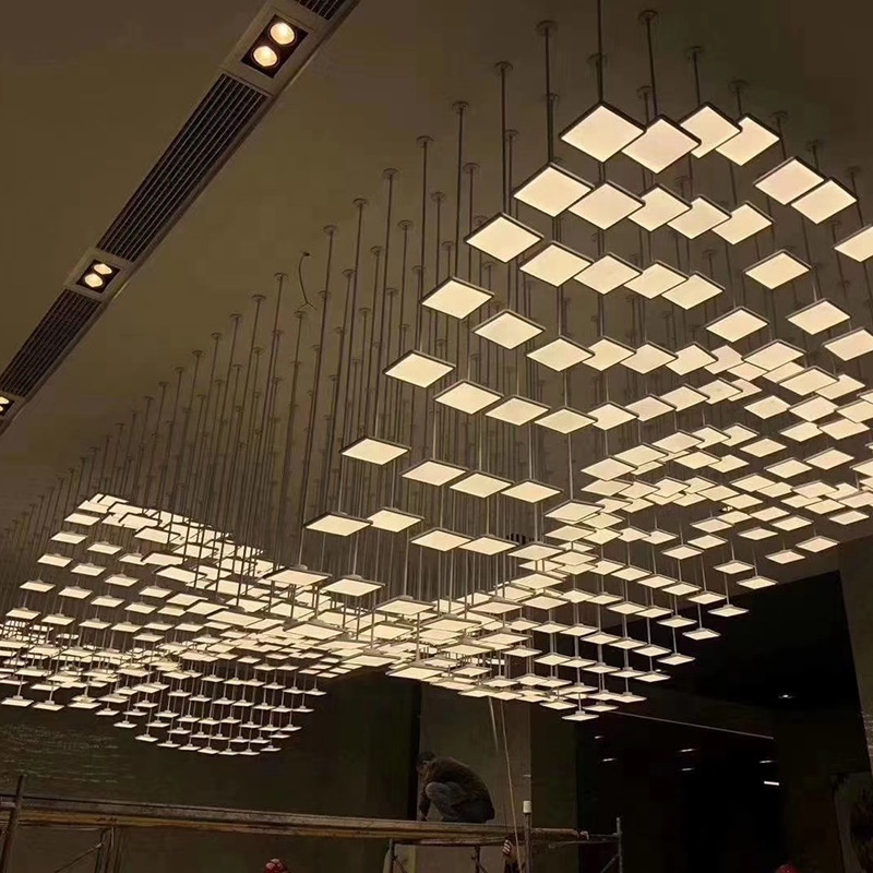 HUABANG Customized Project Hotel Decorative Lighting Fixtures Large Ceiling Crystal Chandelier